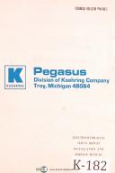 Koehring Pegasus, E-H Servo Drives, Electro Hydraulic, Install & Service Manual